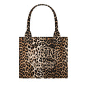 Ganni Leopard Tote Tas