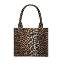 Ganni Leopard Tote Tas