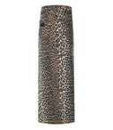 Ganni Long Denim nederdel med leopardprint