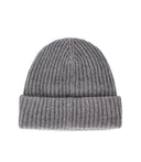 Ganni MÉlange Gray oversized geribbelde beanie