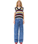 Ganni Multicolor gestreifte Weste