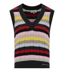 Ganni Multicolor gestreifte Weste