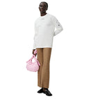 Maglietta Ganni Off bianca a maniche lunghe