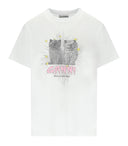 Ganni übergroßes weißes T -Shirt übergroß