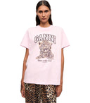 Camiseta de gran tamaño de Ganni Pink