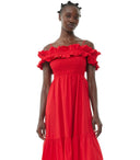 Ganni Red Smock Dress