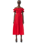Ganni Red Smock Dress