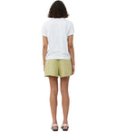 Ganni ontspannen o nek wit t -shirt