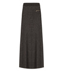 Ganni Silver Skirt With Logo