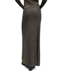 Ganni Silver Skirt With Logo