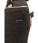 Ganni Silver Skirt With Logo