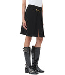 Ganni twill sort mini nederdel