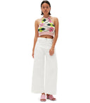 Ganni White bijgesneden jeans