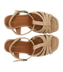 Guglielmo Rotta Jersey Beige Heeled Sandal