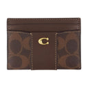 Signature Essential Card Holder Coach Canvas Brown