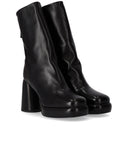 Halmanera Elsa Black Heeled Ankle Boot