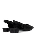 Halmanera Fold Black Slingback Ballet Flat Shoe