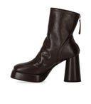 Halmanera Lara Dark Brown Heeled Ankle Boot
