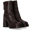 Halmanera Lara Dark Brown Heeled Ankle Boot