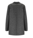 Harris Wharf Londres Anthracite Grey Grey Doble Breaded Caban