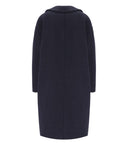 Harris Wharf London Blue Bouclé Mantel