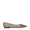 Jimmy Choo Alina Women's Glitter Ballet Flats Pink/Gold