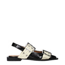 Ganni Damess Sandalen Polyurethaan Zwart/Beige