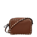 Valentino Garavani Rockstud Women's Crossbody Bag Brown/Tobacco Leather