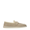 Prada Damens Loafer Wildleder Beige/Wüste
