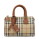 Burberry Bowling Handbag Women Beige/Brown Fabric