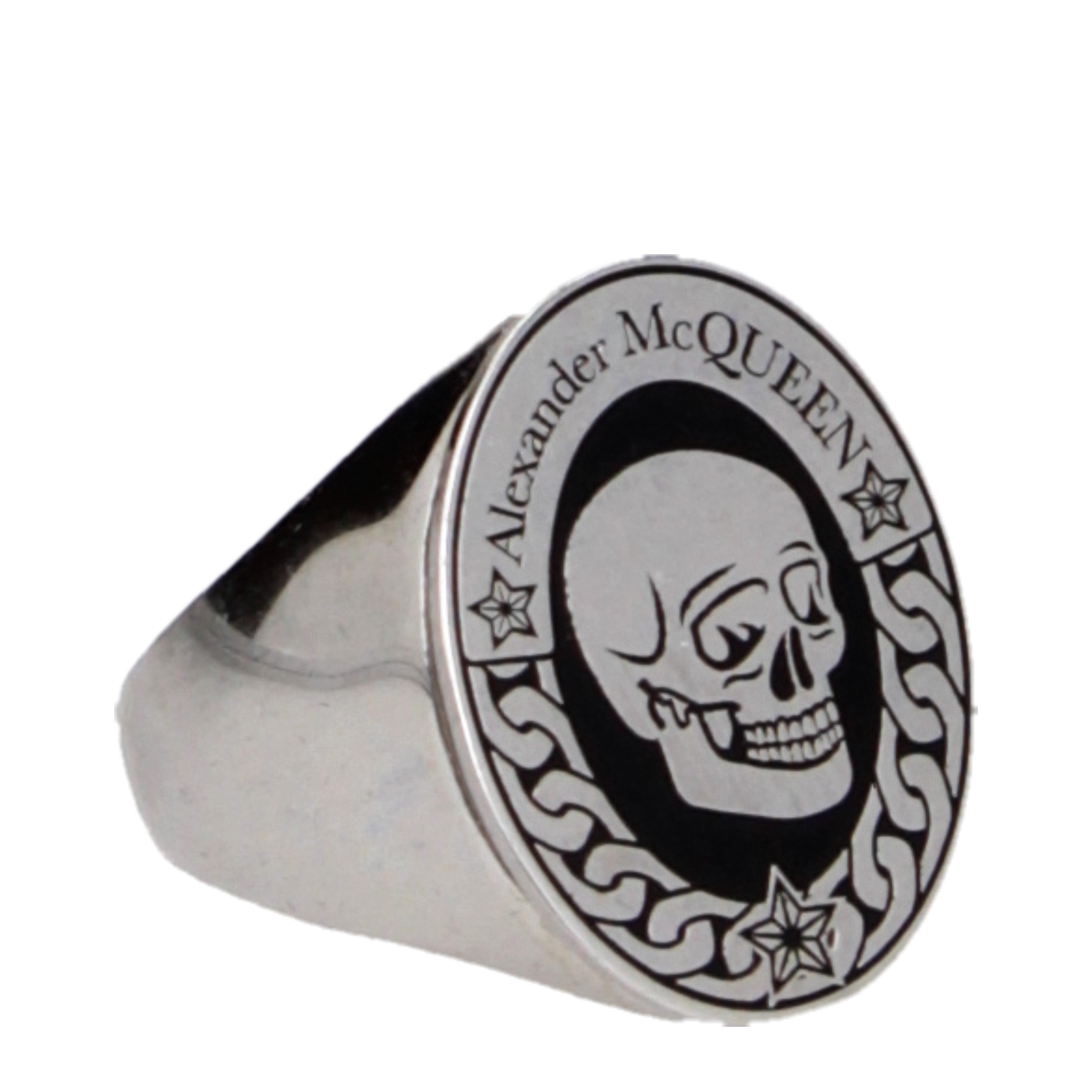 Alexander Mc Queen Men's Rings Brass Silver