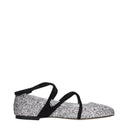 Jimmy Choo Astoria Women's Silver Glitter Ballet Flats