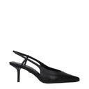 Max Mara Damens Sandalen aus schwarzem Leder