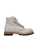 Eleventy Men's Beige Fabric Ankle Boots