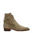 Saint Laurent Men's Suede Boots Beige/Cigar