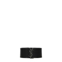 Bransoletki damskie Saint Laurent Skórzane czarno-srebrne