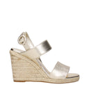 Prada Mujers Sandalias de cuero dorado/pirita
