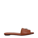 Damskie klapki i chodaki Alexander Mc Queen Brown Leather Arc