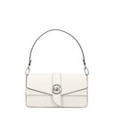 Michael Kors Greenwich Medium Women's Handbag In White/Optical White Leather