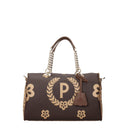 Pollini Women's Handbags Pvc Brown/Cream