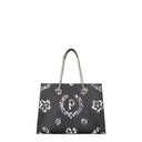 Pollini Women's Shoulder Bags Pvc Black/Moor's Head