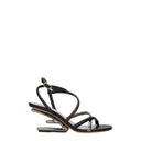 Fendi Mujers Sandalias de cuero multicolores