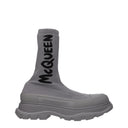 Szare, materiałowe buty męskie Alexander Mc Queen