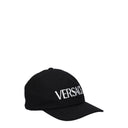 Damski bawełniany kapelusz Versace w kolorze czarno-białym