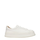 Jil Sander Women's Sneakers White Leather/Optical White