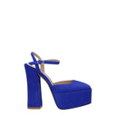 Stuart Weitzman Skyhi Damess Suède sandalen blauw/jeneverbes