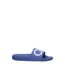 Salvatore Ferragamo Women's Groovy Flip Flops And Clogs Rubber Blue/Blue Shadow