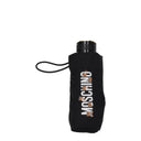 Damski parasol Moschino Supermini, poliester, czarny