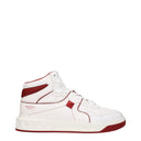 Valentino Garavani Sneakers One Stud Herrens Leder Weiß/Rot