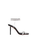 Amina Muaddi Women's Sandals Crystal Black/Silver